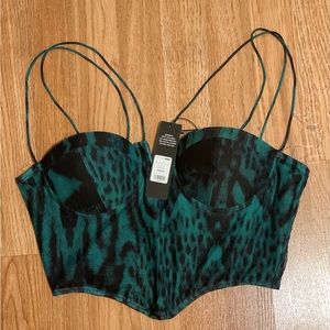 Fashion Nova M Carmine Mesh Corset Top